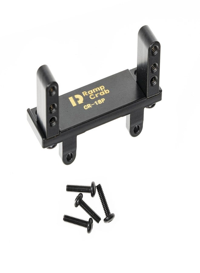 RampCrab Servo Mount Bracket for CR18P, Adjustable Servo Mount Bracket, 1/18 RC Car Steering Servo Mount for CR18P EVO & EVO PRO Upgrade Parts, Brass, Black - Image 1